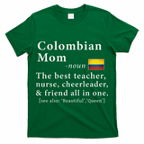 Colombian Mom Definition Colombia Flag Mothers Day T-Shirt