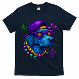 Cool Mardi Gras Purple Spade Dog T-Shirt