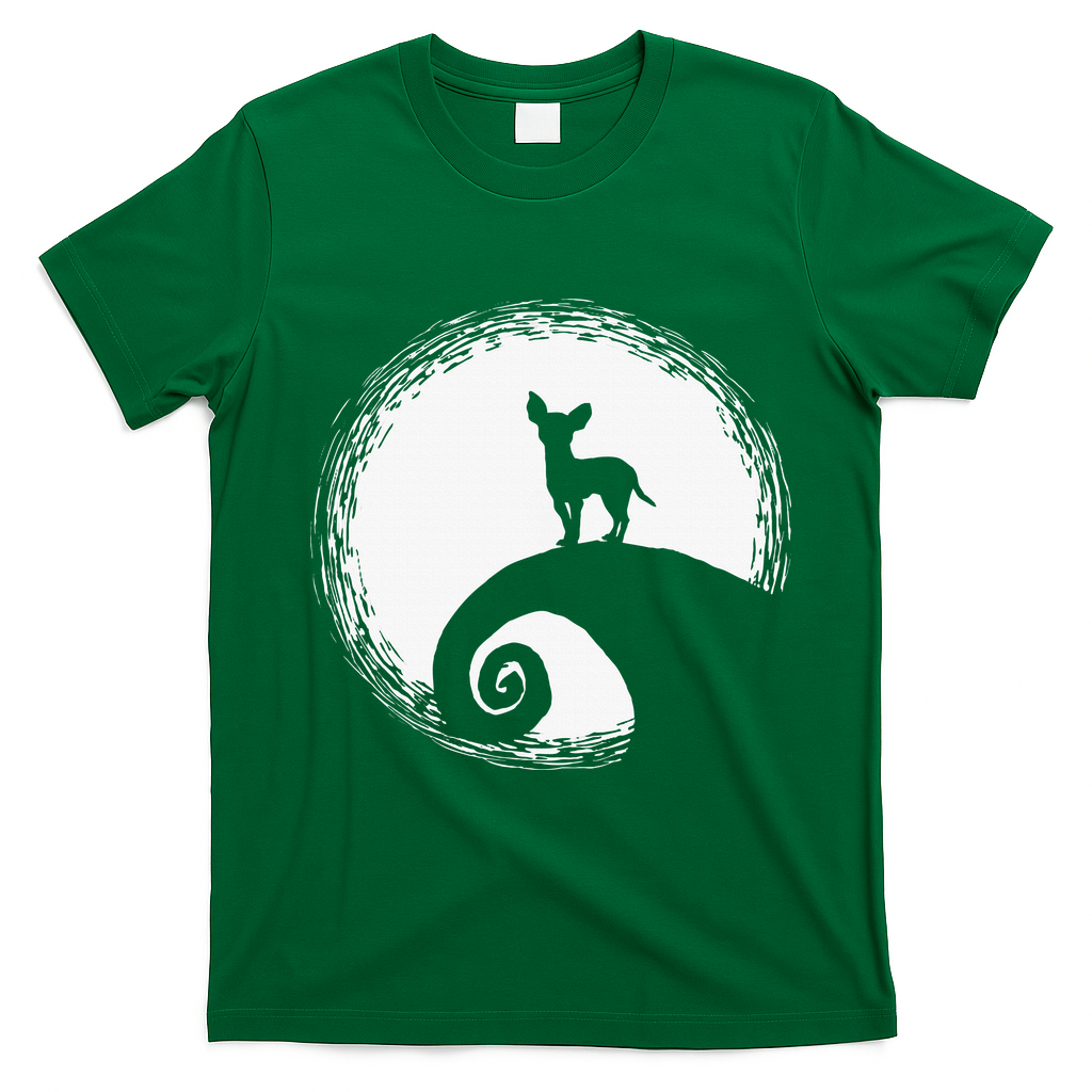 Chihuahua Moon Halloween Costume for Dog Lovers T-Shirt - Irish Green