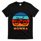 Cycle Momma Mom Mountain Bike Cyclist Cycling Coach Bicycle Cute Gift T-Shirt - Black