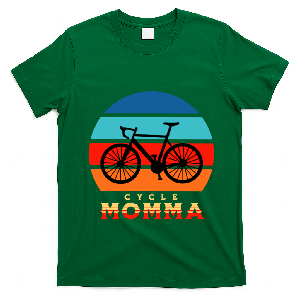 Cycle Momma Mom Mountain Bike Cyclist Cycling Coach Bicycle Cute Gift T-Shirt - Irish Green