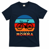 Cycle Momma Mom Mountain Bike Cyclist Cycling Coach Bicycle Cute Gift T-Shirt - Navy Blue