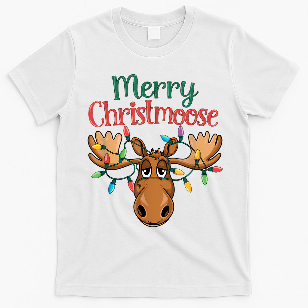 Christmas Moose Merry Christmoose T-Shirt - White