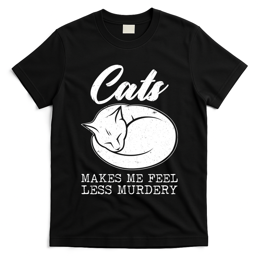 Cats Makes Me Feel Less Murdery T-Shirt