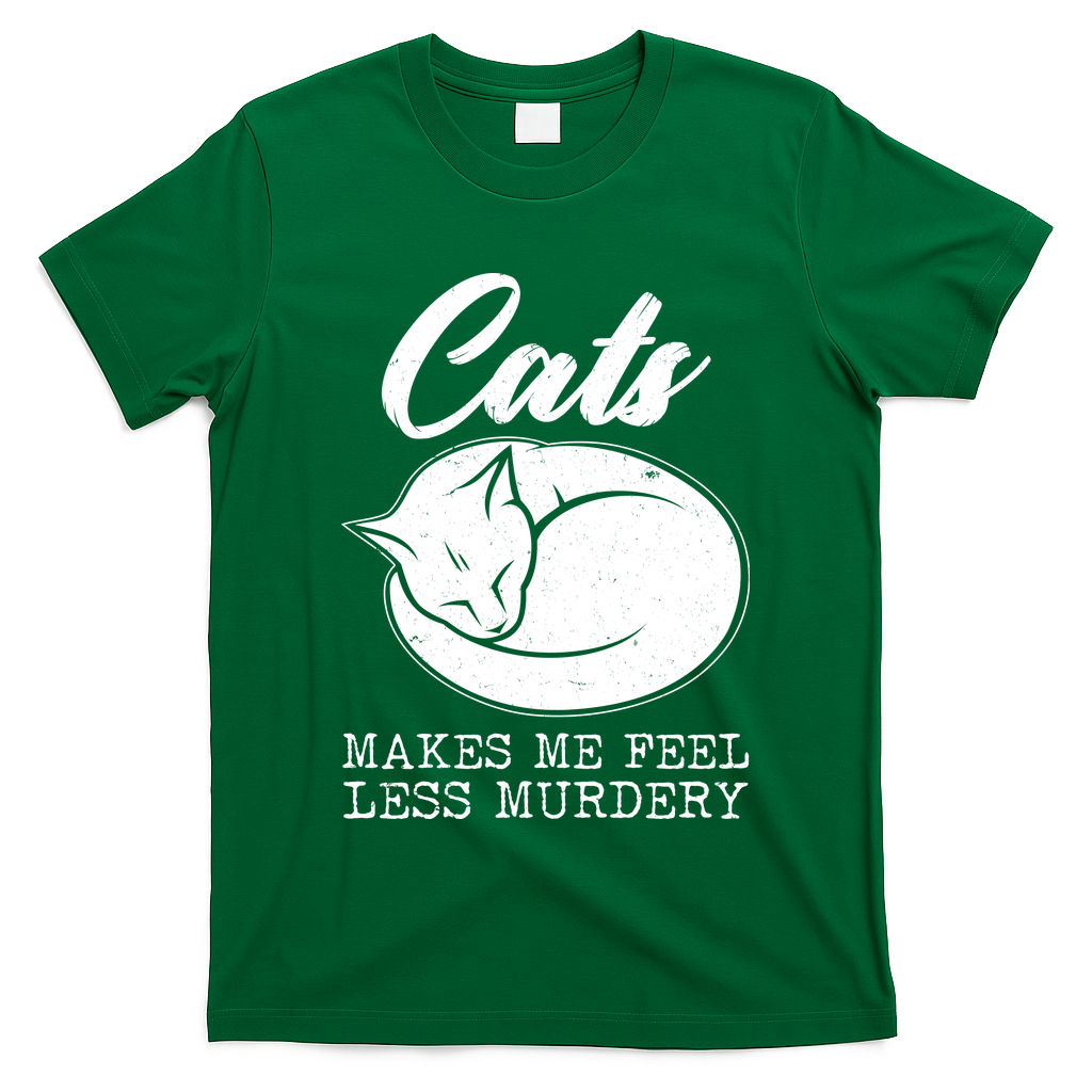 Cats Makes Me Feel Less Murdery T-Shirt