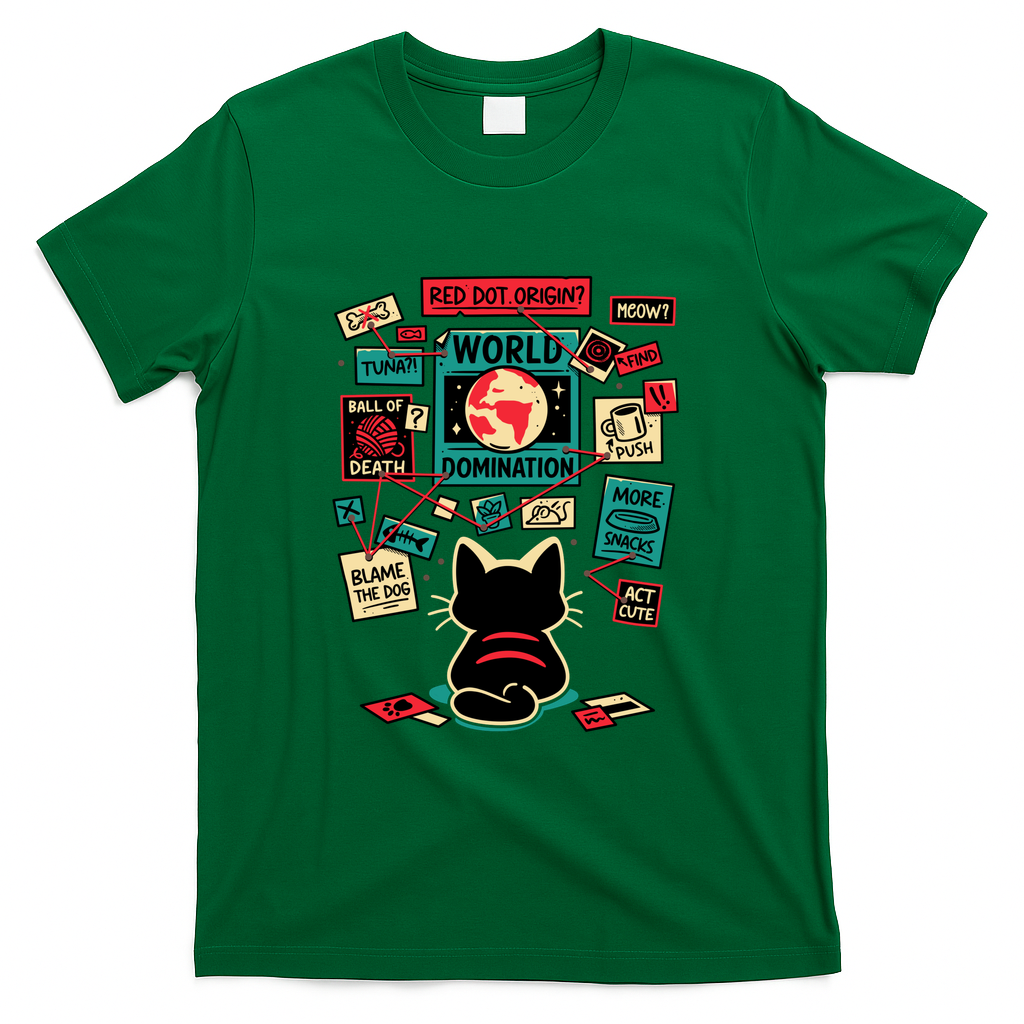 Cat Master Plan - Evil Kitten - Green
