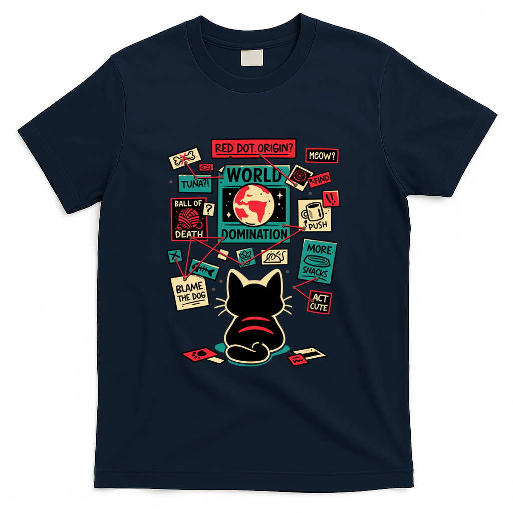 Cat Master Plan - Evil Kitten - Navy