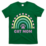 Cat Mom Rainbow Heart T-Shirt