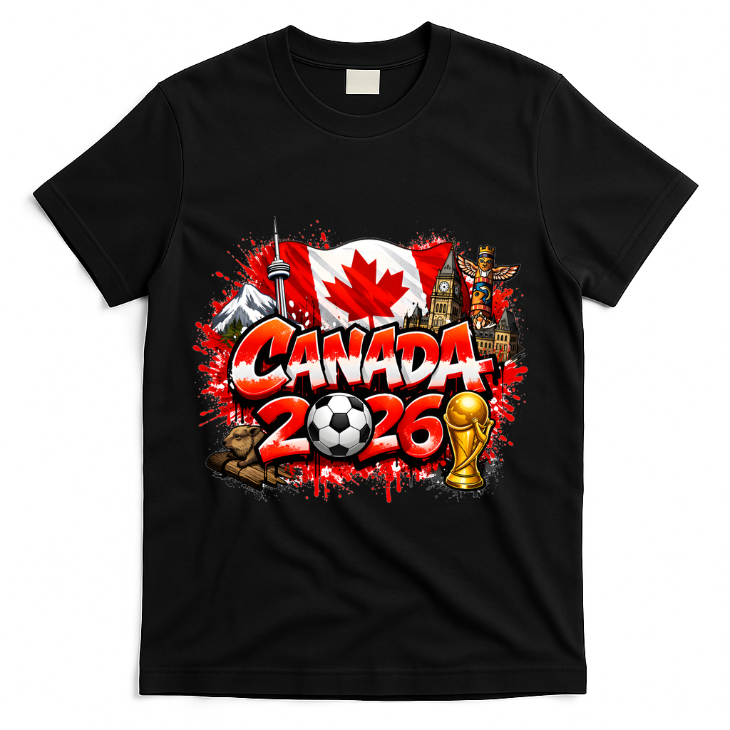 CANADA North America Soccer Tournament 2026 T-Shirt - Black
