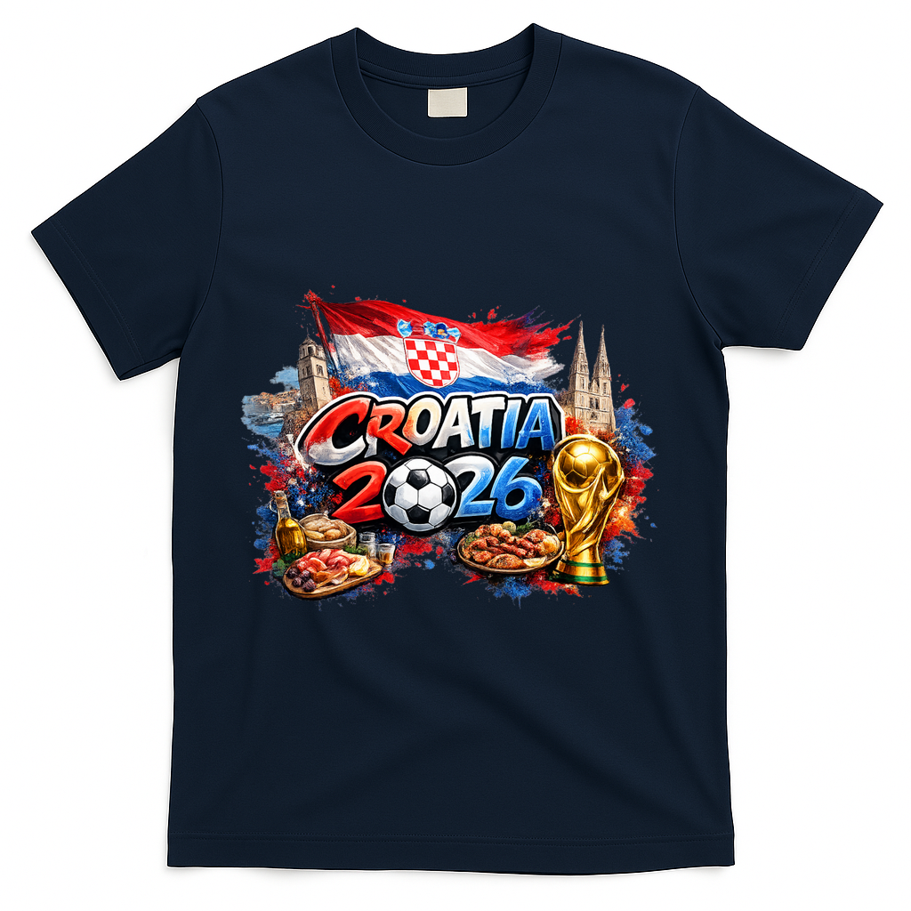 CROITIA North America Soccer Tournament 2026 T-Shirt - Navy
