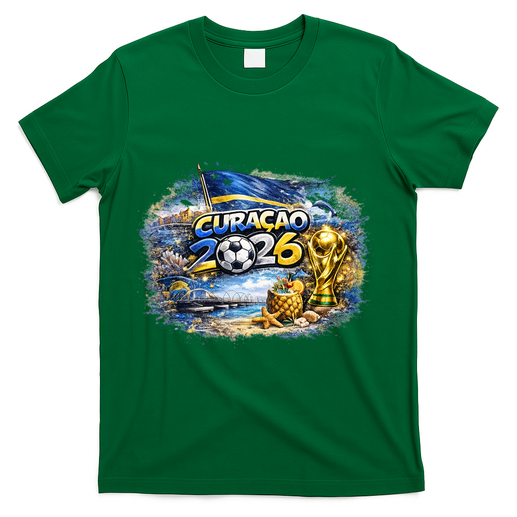 CURACAO North America Soccer Tournament 2026 T-Shirt - Green