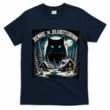 Christmas Norse Beware The Jolakotturinn Yule Cat Icelandic T-Shirt - Navy Blue