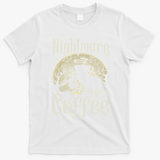 Cute Nightmare Before Coffee Halloween Funny Mug Gift T-Shirt - White