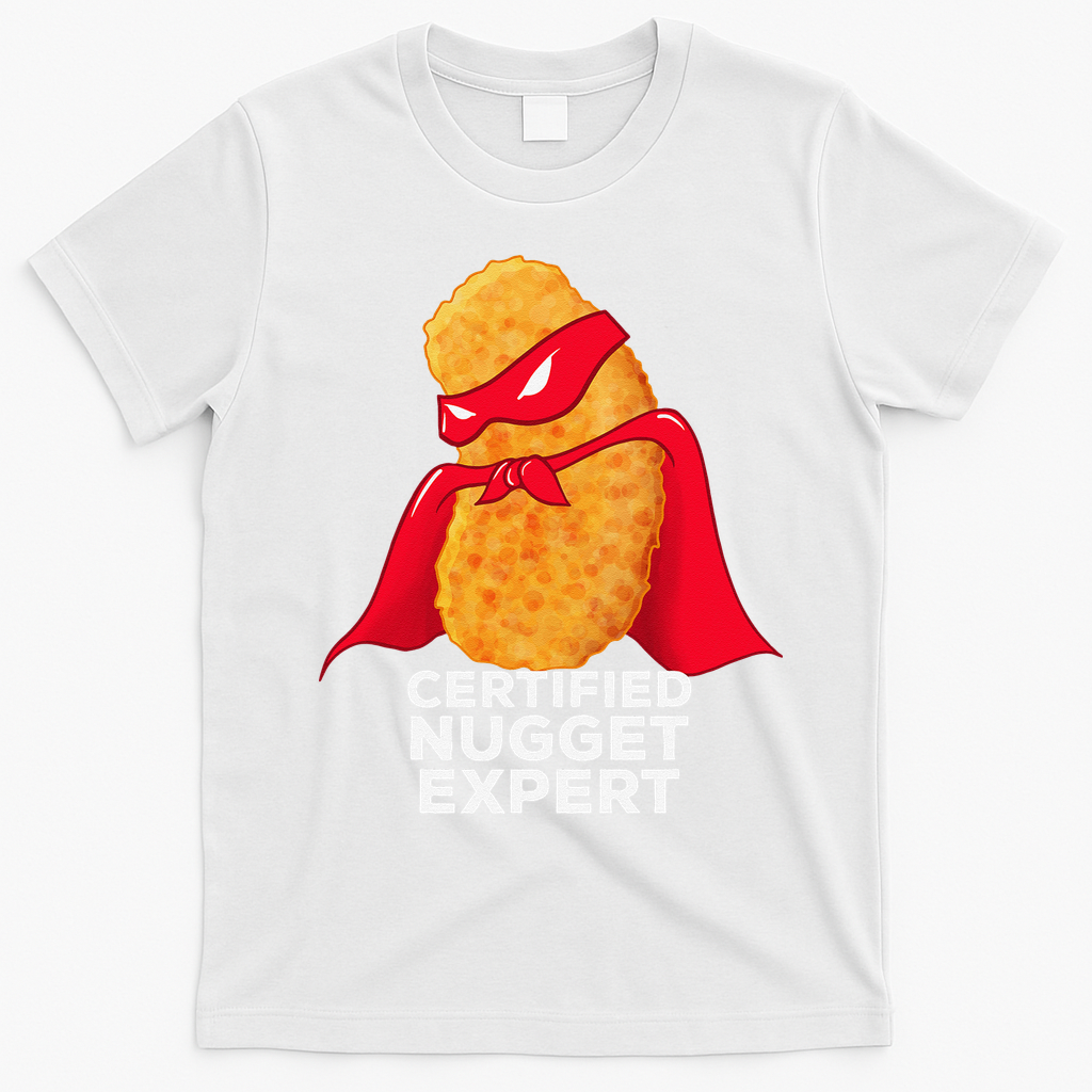 Chicken Nugget Certified Nugget Expert Halloween Costume T-Shirt - White