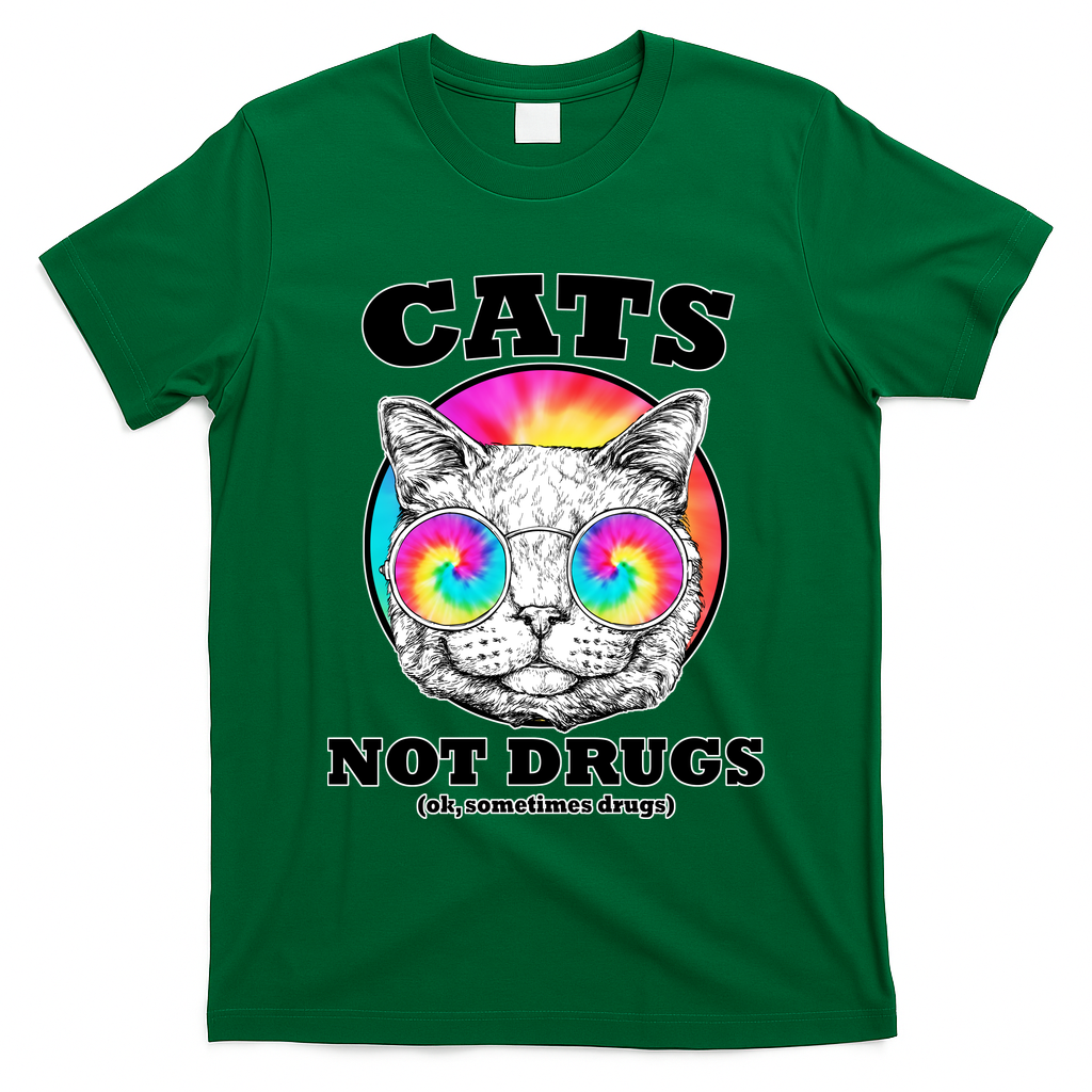 Cats Not Drugs Ok Sometimes Drugs T-Shirt