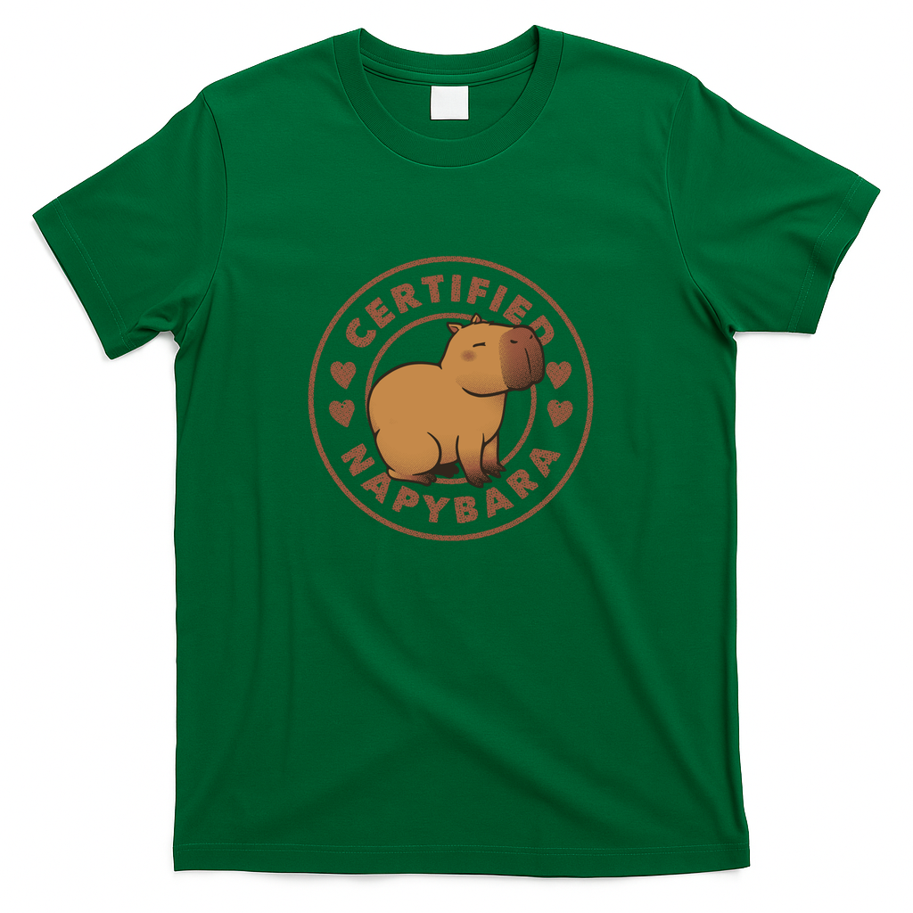 Certified Napybara Funny Capy by Tobe Fonseca - Green