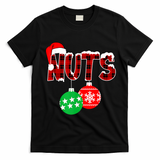 Chest Nuts Funny Matching Chestnuts Christmas Couples Nuts T-Shirt - Black