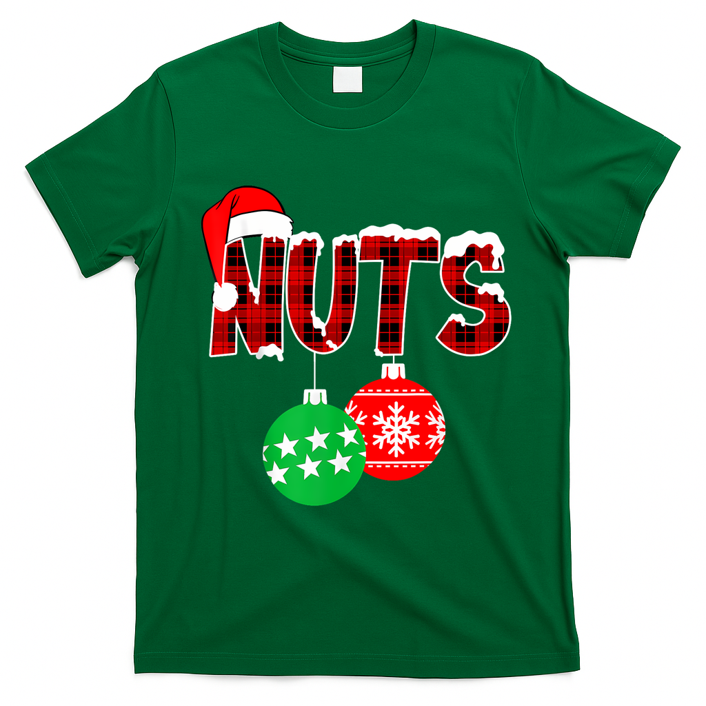 Chest Nuts Funny Matching Chestnuts Christmas Couples Nuts T-Shirt - Irish Green