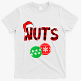 Chest Nuts Funny Matching Chestnuts Christmas Couples Nuts T-Shirt - White