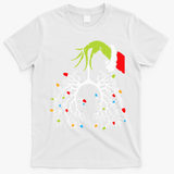 Christmas Nurse Lung Xmas Lights Funny Pulmonologist Xmas T-Shirt - White