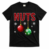 Chest Nuts Matching Chestnuts Funny Christmas Couples Xmas T-Shirt - Black