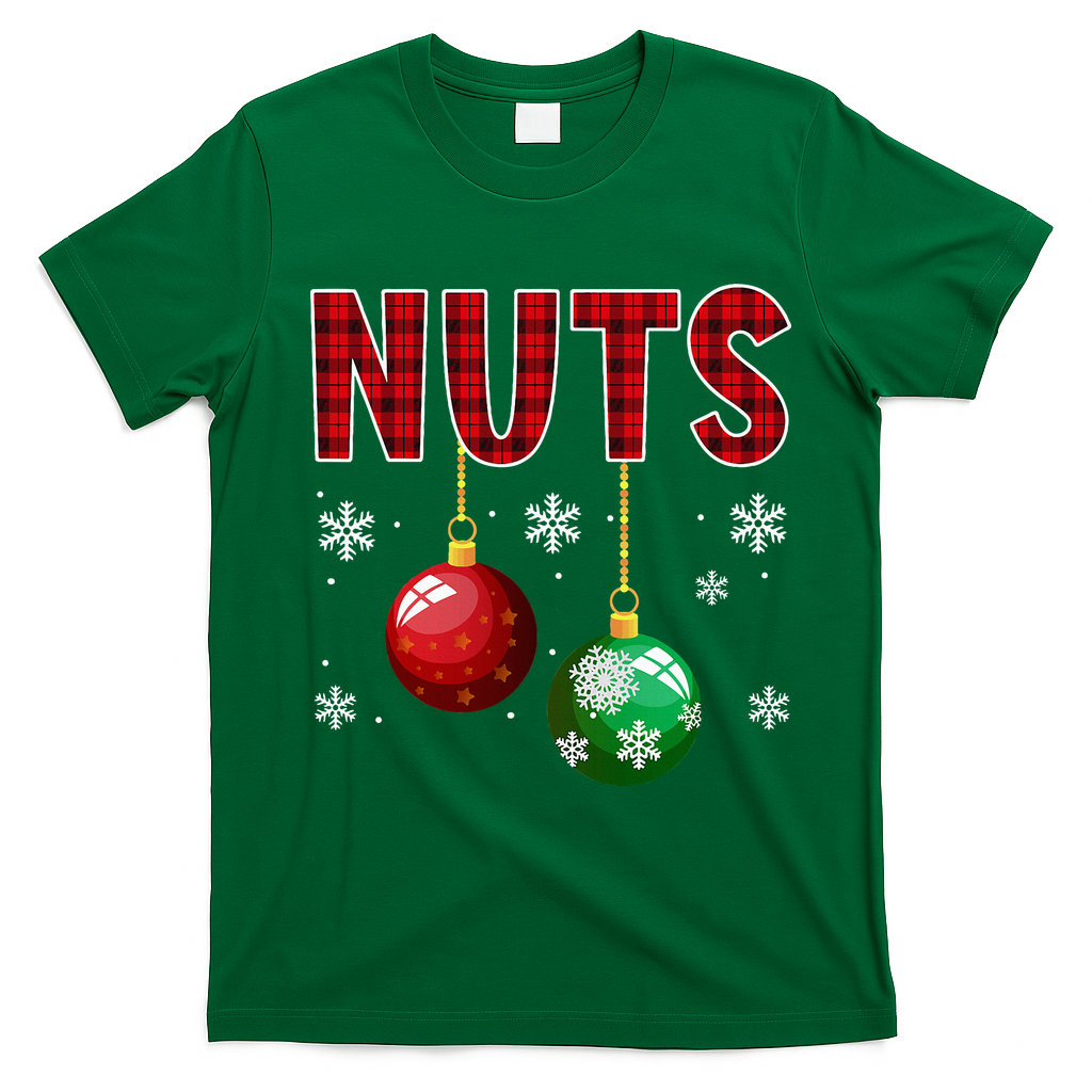 Chest Nuts Matching Chestnuts Funny Christmas Couples Xmas T-Shirt - Irish Green