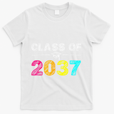 Class Of 2037 Grow With Me First Day Of School Graduation T-Shirt - White