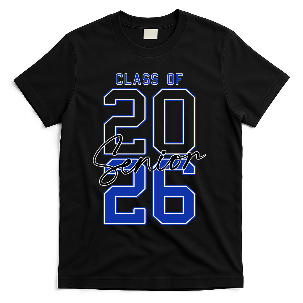 Class Of 2026 Seniors 26 Graduation Senior Grad T-Shirt - Black