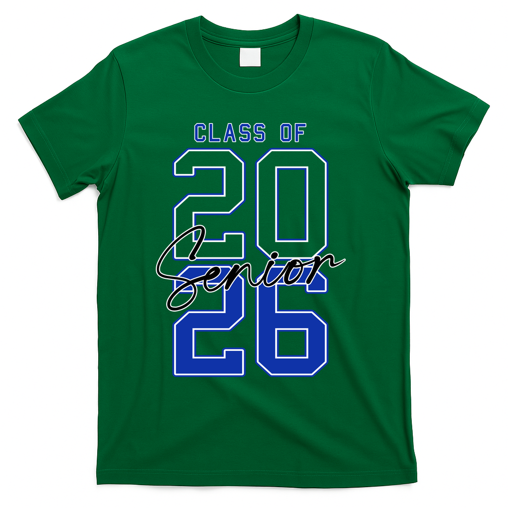 Class Of 2026 Seniors 26 Graduation Senior Grad T-Shirt - Green