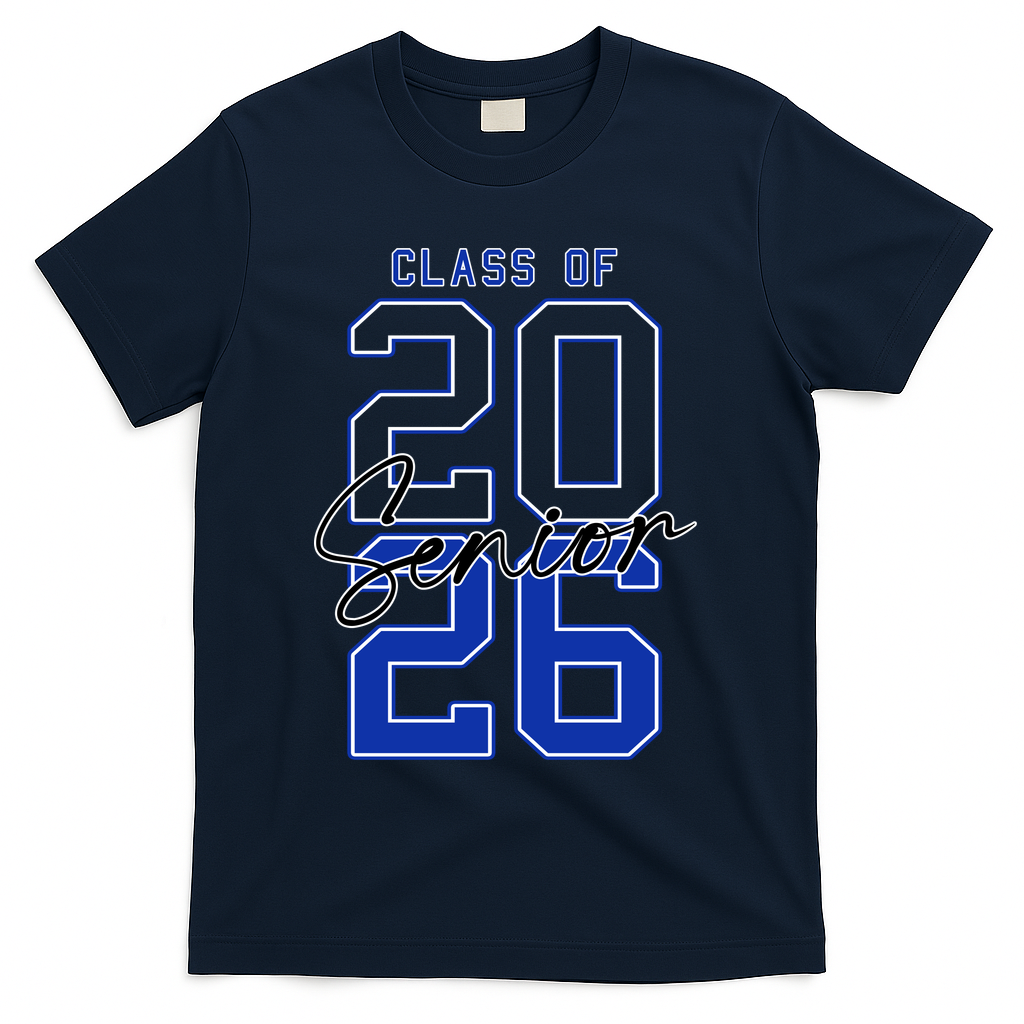 Class Of 2026 Seniors 26 Graduation Senior Grad T-Shirt - Navy