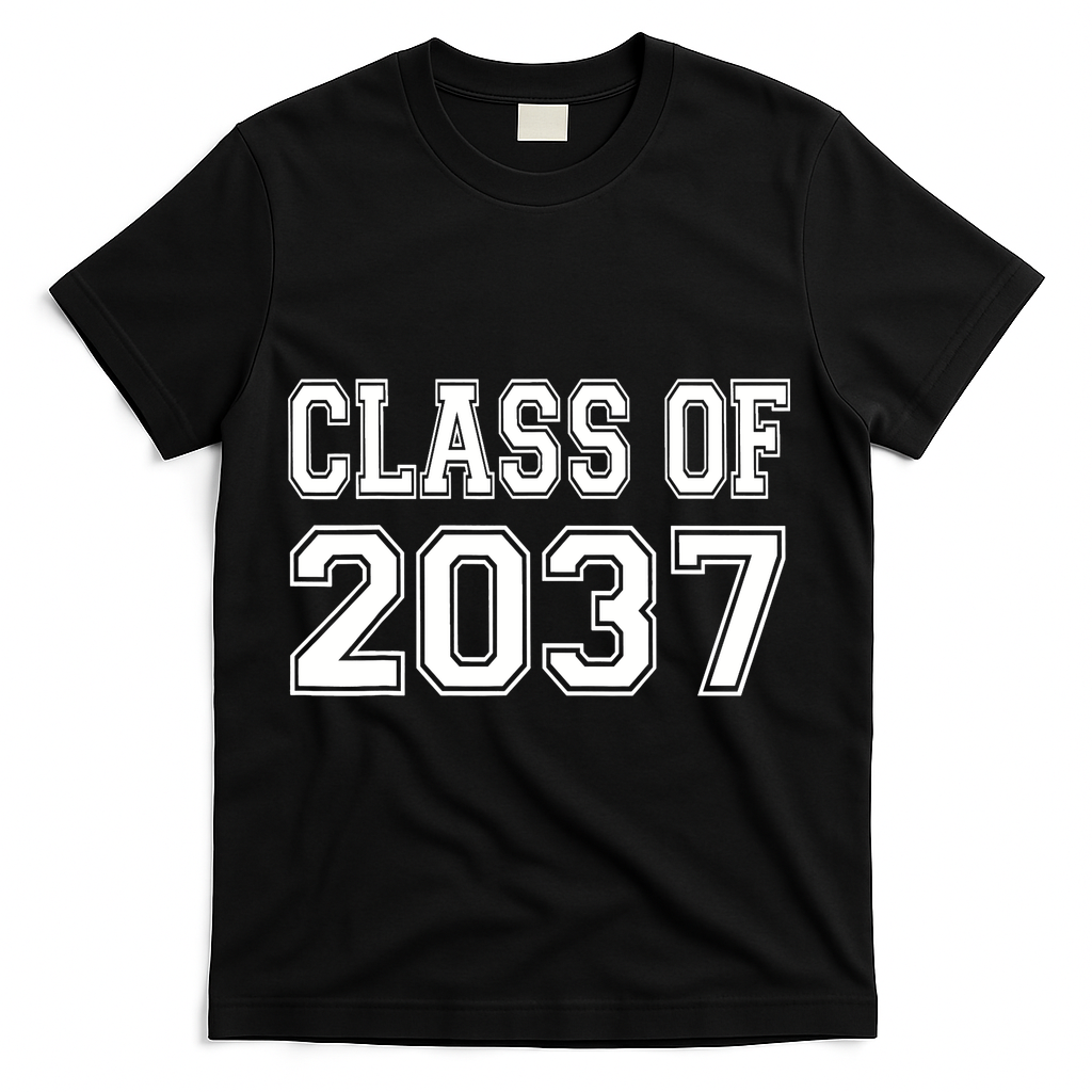 Class of 2037 grow with me T-Shirt - Black