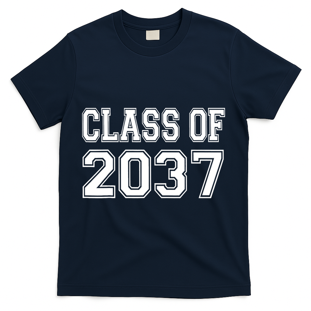 Class of 2037 grow with me T-Shirt - Navy