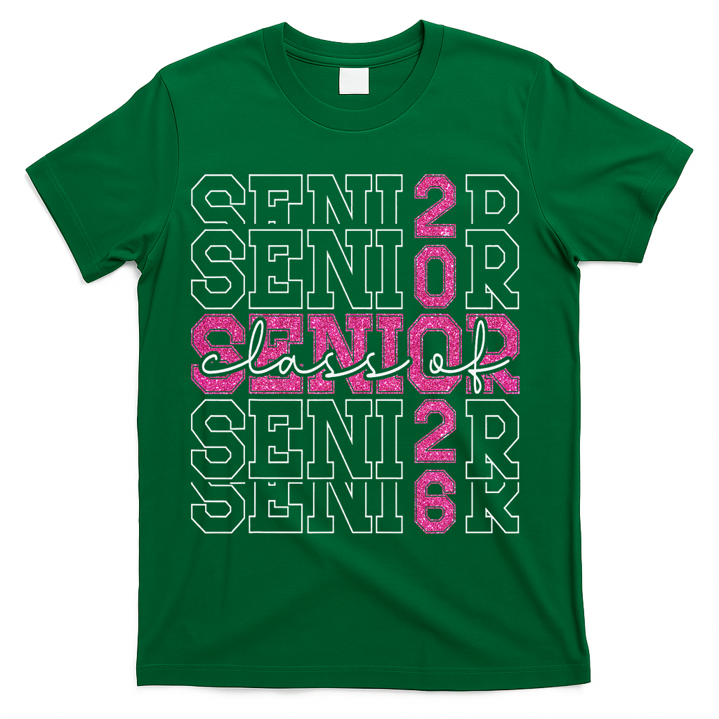 Class Of 2026 Senior 2026 Grad Graduate Graduation 2026 Gift T-Shirt - Green