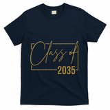 Class Of 2035 Gold Graduation T-Shirt - Navy