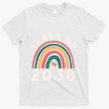 Class Of 2038 Graduation Kindergarten 2038 School Rainbow Gift T-Shirt - White