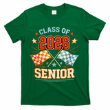 Class Of 2026 Senior Racing Flags T-Shirt - Green
