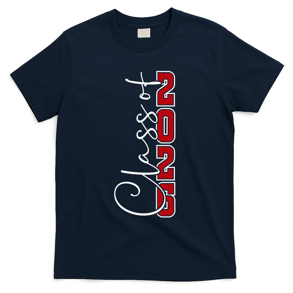 Class Of 2026 Senior 26 Graduation Gift Merch T-Shirt - Navy