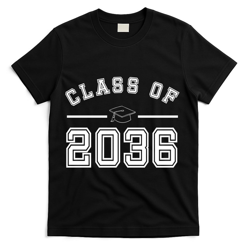 Class Of 2036 Graduation T-Shirt - Black