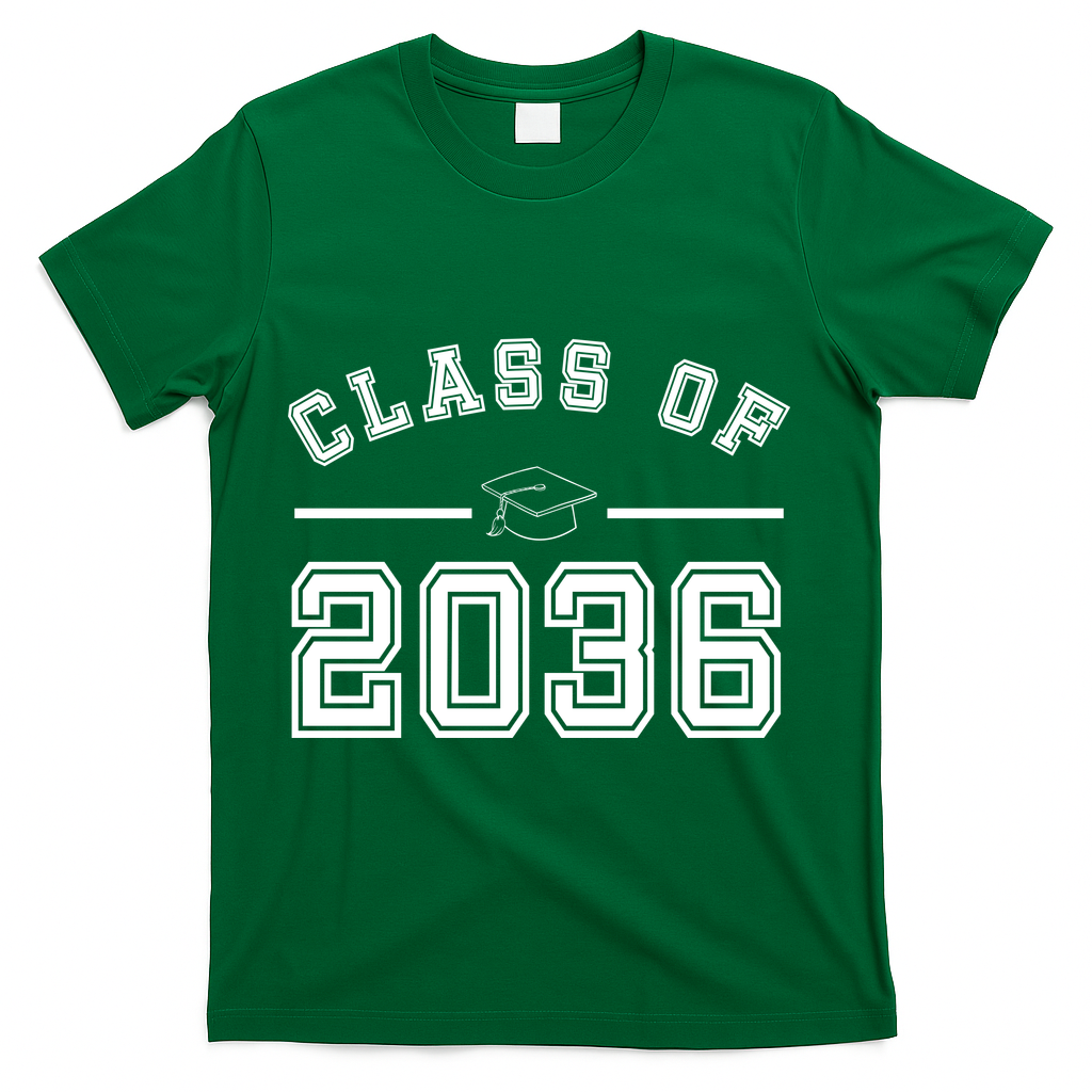 Class Of 2036 Graduation T-Shirt - Green