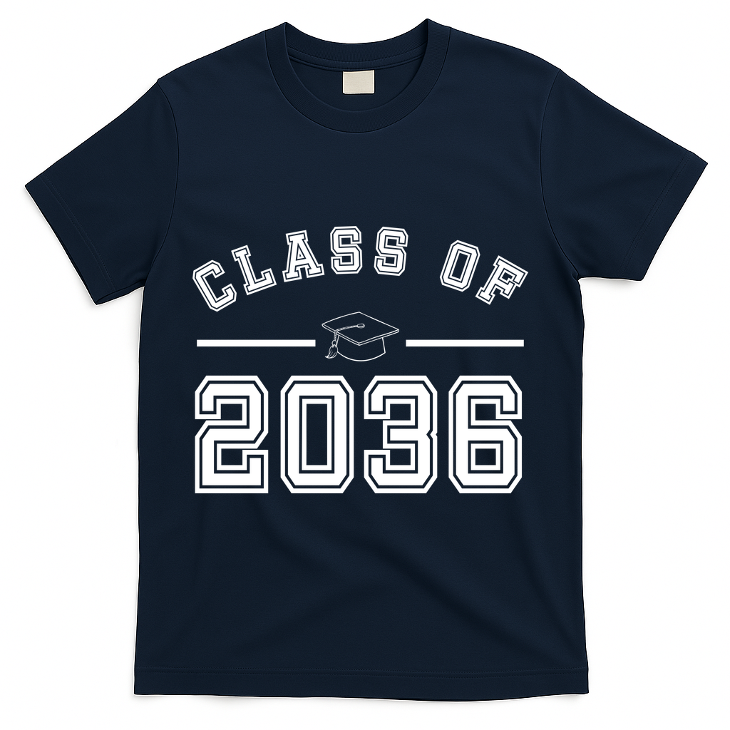 Class Of 2036 Graduation T-Shirt - Navy