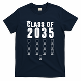 Class Of 2035 Graduation Countdown T-Shirt - Navy