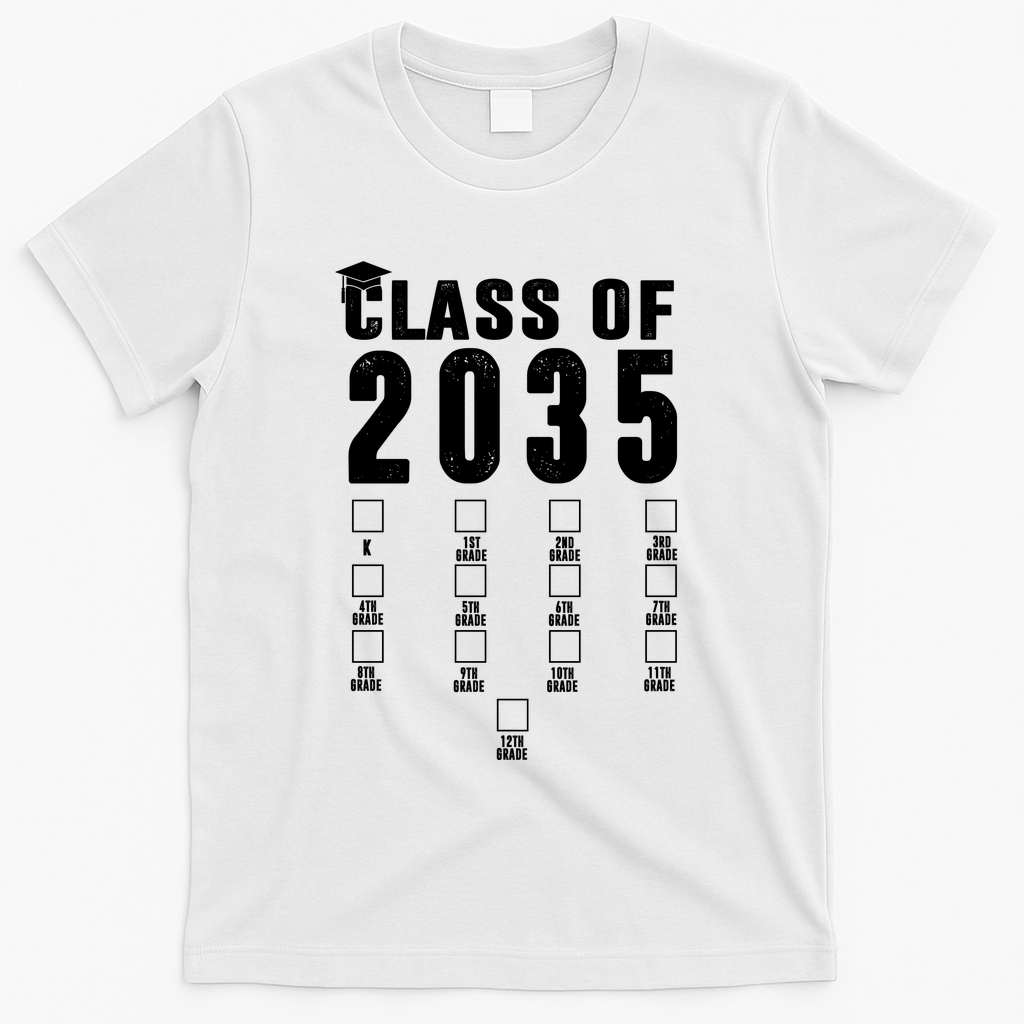 Class Of 2035 Graduation Countdown T-Shirt - White