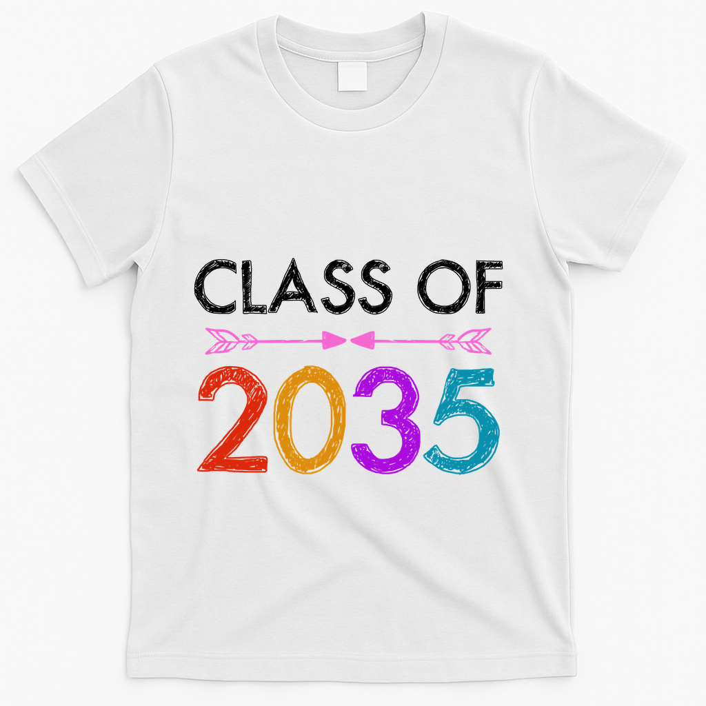 Class Of 2035 Cute Graduation T-Shirt - White