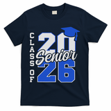 Class Of 2026 Senior 2026 Back To School 2025 Graduation T-Shirt - Navy