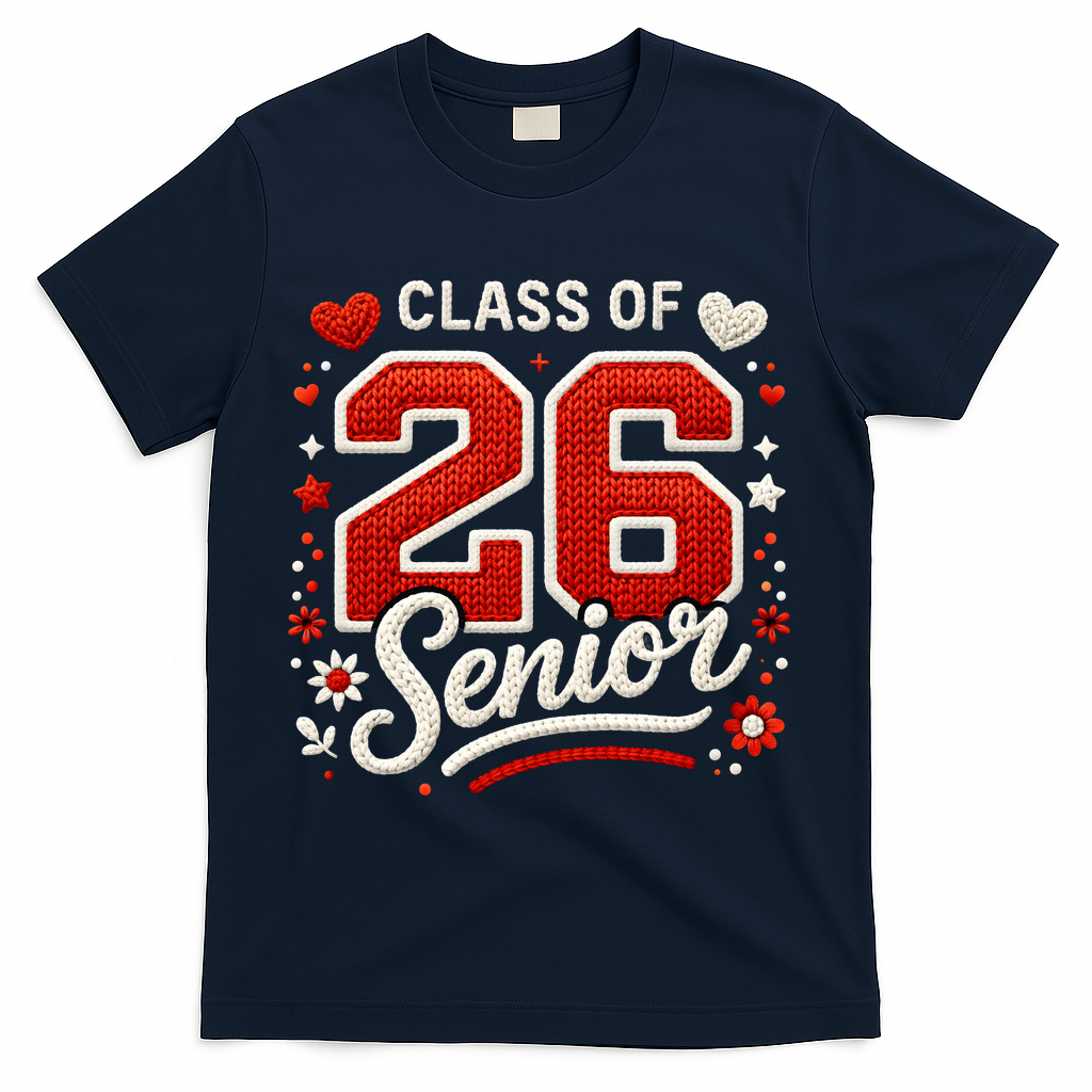 Class Of 2026 Senior Graduation T-Shirt - Navy