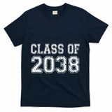 Class Of 2038 Grow With Me Graduation Vintage T-Shirt - Navy