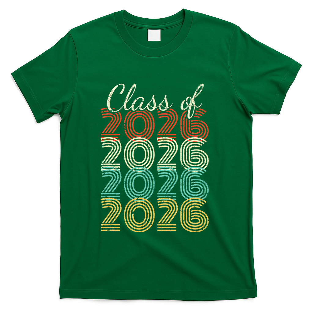 Class Of 2026 Senior 2026 Graduation T-Shirt - Green