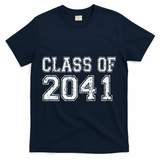 Class Of 2041 Grow With Me Graduation Vintage Premium T-Shirt - Navy