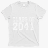Class Of 2041 Grow With Me Graduation Vintage Premium T-Shirt - White