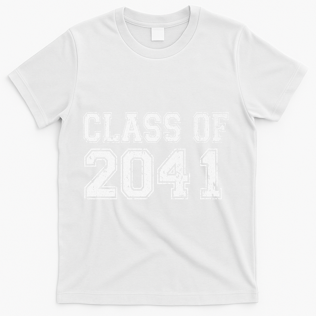Class Of 2041 Grow With Me Graduation Vintage Premium T-Shirt - White
